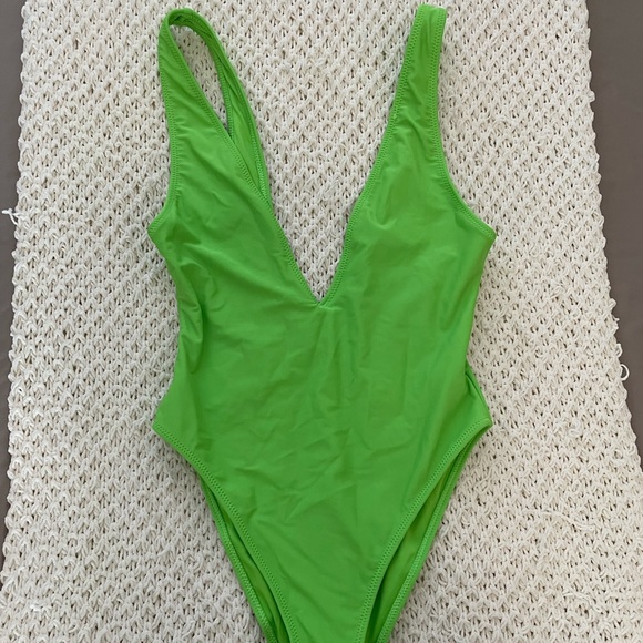 Forever 21 Swim Neon Green One Piece Swimsuit Poshmark